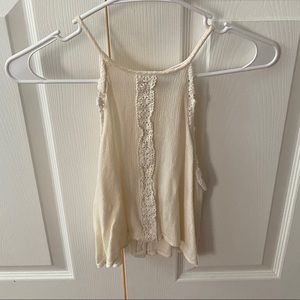 White/cream halter top